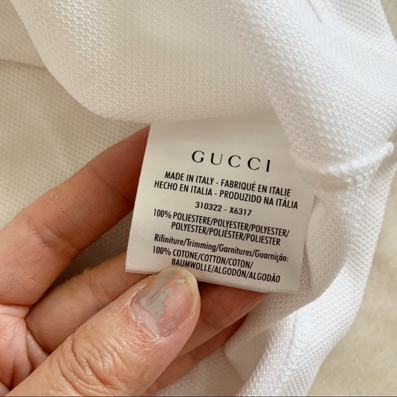 NWT Authentic Gucci Equastrain Crest Polo Shirt​ White - Picture 8 of 8
